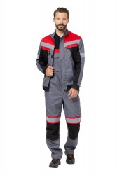 Костюм 'Памир 2' серый/черный/красный Артикул: КОС600