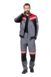 Костюм 'Памир 1' серый/черный/красный Артикул: КОС610